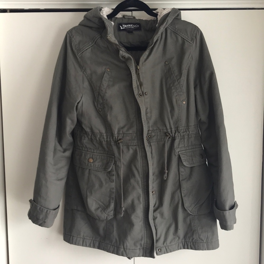 Olive Green Military Style Winter Coat